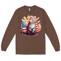 Chestnut cat8 Long Sleeve Tee - Unal Design