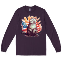 Plum cat8 Long Sleeve Tee - Unal Design