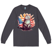 Smoke cat8 Long Sleeve Tee - Unal Design