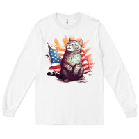 White cat8 Long Sleeve Tee - Unal Design