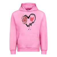 Fuchsia Pink mimi flower heart Urban Hoodie - MaliasSmallBusiness