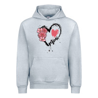 Heather Grey mimi flower heart Urban Hoodie - MaliasSmallBusiness