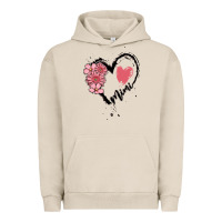 Pigment French Oak mimi flower heart Urban Hoodie - MaliasSmallBusiness