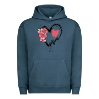 Pigment Midnight Navy mimi flower heart Urban Hoodie - MaliasSmallBusiness