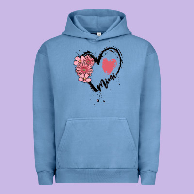 Mimi Flower Heart Urban Hoodie Designed By Maliassmallbusiness
