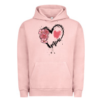 Pigment Salmon mimi flower heart Urban Hoodie - MaliasSmallBusiness