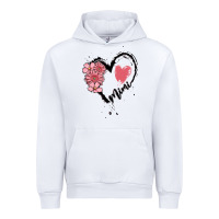 White mimi flower heart Urban Hoodie - MaliasSmallBusiness