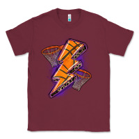 Burgundy basketball lightning bolt Classic Tee - Zillion Design Studio