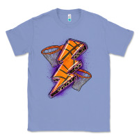 Colony Blue basketball lightning bolt Classic Tee - Zillion Design Studio