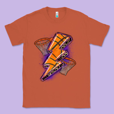 Classic Tee basketball lightning bolt