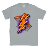 Heather Grey basketball lightning bolt Classic Tee - Zillion Design Studio