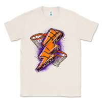 Natural basketball lightning bolt Classic Tee - Zillion Design Studio