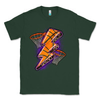 Sports Green basketball lightning bolt Classic Tee - Zillion Design Studio