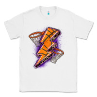 White basketball lightning bolt Classic Tee - Zillion Design Studio