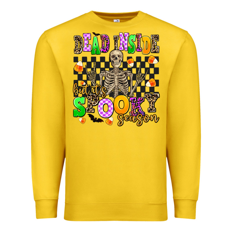 Dead Inside But It's Spooky Season Premium Sweatshirt by AdoDesignShop | Teevron
