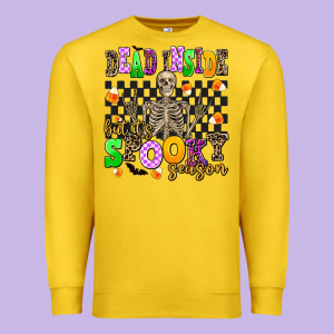 Dead Inside But It's Spooky Season Premium Sweatshirt Designed By Adodesignshop