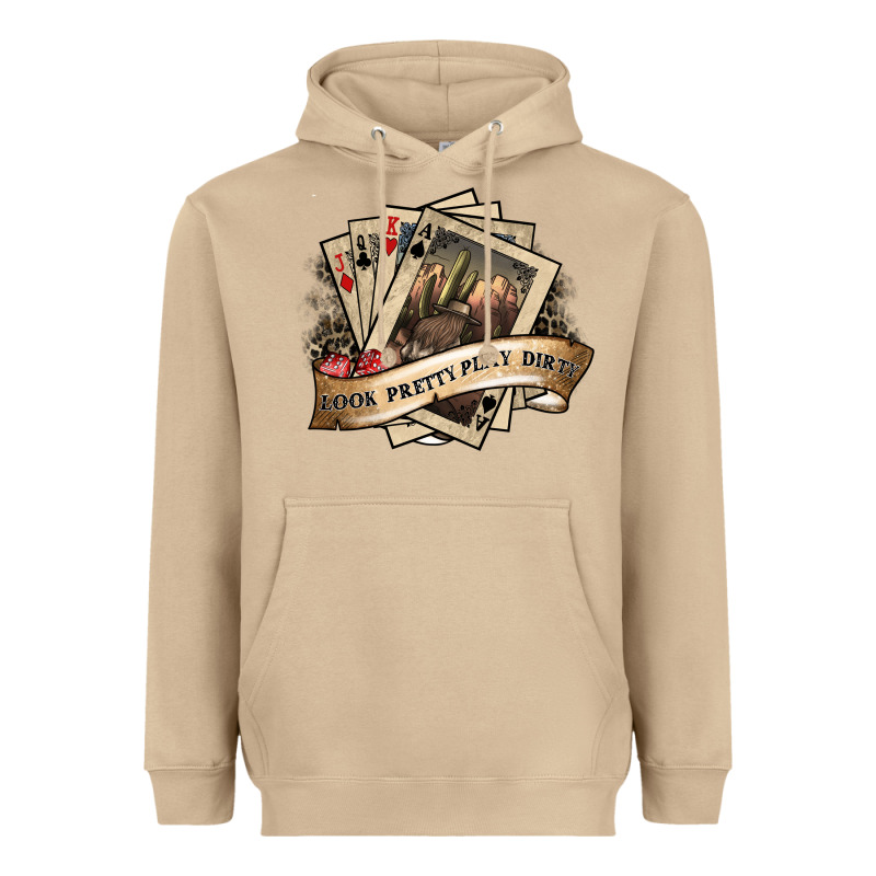 Look Pretty Play Dirty Heavyweight Hoodie by SublimationCraftShop | Teevron