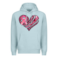 Blue Mist breast cancer awareness heart Premium Hoodie - Jasminsmagicworld
