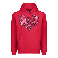 Cardinal breast cancer awareness heart Premium Hoodie - Jasminsmagicworld