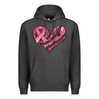 Charcoal Heather breast cancer awareness heart Premium Hoodie - Jasminsmagicworld