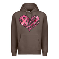 Coffee breast cancer awareness heart Premium Hoodie - Jasminsmagicworld