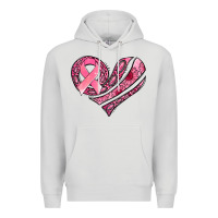 Dove Grey breast cancer awareness heart Premium Hoodie - Jasminsmagicworld