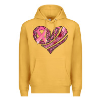 Mustard breast cancer awareness heart Premium Hoodie - Jasminsmagicworld