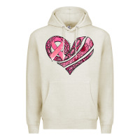 Oatmeal Heather breast cancer awareness heart Premium Hoodie - Jasminsmagicworld