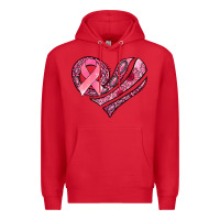 Red breast cancer awareness heart Premium Hoodie - Jasminsmagicworld