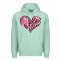 Seafoam breast cancer awareness heart Premium Hoodie - Jasminsmagicworld
