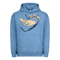 Pigment Pebble Blue personalized grandma Urban Hoodie - MaliasSmallBusiness