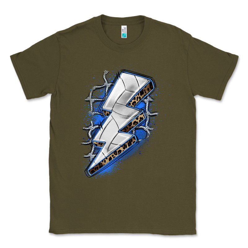 Volleyball Lightning Bolt Classic Tee by Zillion Design Studio | Teevron