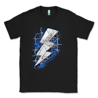 Black volleyball lightning bolt Classic Tee - Zillion Design Studio