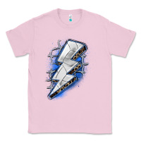 Bubblegum Pink volleyball lightning bolt Classic Tee - Zillion Design Studio