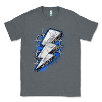 Charcoal Heather volleyball lightning bolt Classic Tee - Zillion Design Studio