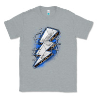 Heather Grey volleyball lightning bolt Classic Tee - Zillion Design Studio