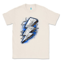Natural volleyball lightning bolt Classic Tee - Zillion Design Studio