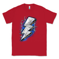 Red volleyball lightning bolt Classic Tee - Zillion Design Studio