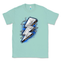 Seafoam volleyball lightning bolt Classic Tee - Zillion Design Studio