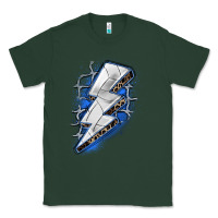 Sports Green volleyball lightning bolt Classic Tee - Zillion Design Studio