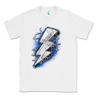 White volleyball lightning bolt Classic Tee - Zillion Design Studio
