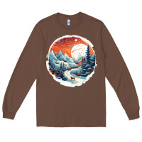 Chestnut deer snow house design Long Sleeve Tee - Unal Design