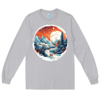 Moon Dust deer snow house design Long Sleeve Tee - Unal Design