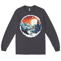 Smoke deer snow house design Long Sleeve Tee - Unal Design