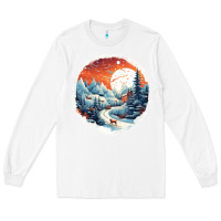 White deer snow house design Long Sleeve Tee - Unal Design