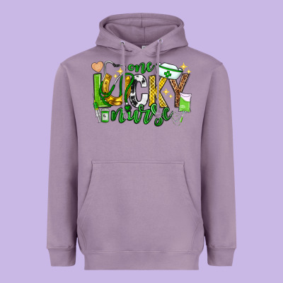 St Patricks Day One Lucky Nurse Heavyweight Hoodie Designed By Neo Western