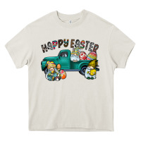 Cream Happy Easter truck Heavy Core Tee - CowhideDigitalArt