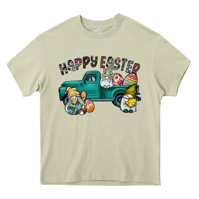 Happy Easter Truck Heavy Core Tee by CowhideDigitalArt | Teevron