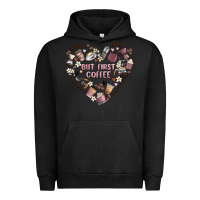Pigment Black but first coffee Urban Hoodie - MaliasSmallBusiness