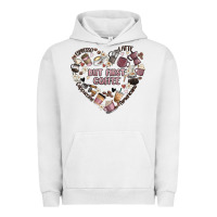 Pigment Lunar Rock but first coffee Urban Hoodie - MaliasSmallBusiness